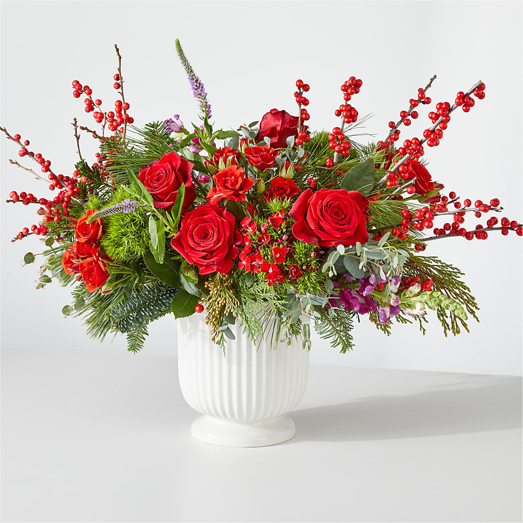 Big Red Bow Bouquet – SOUTHERN BELLE'S FLORIST, Easley SC