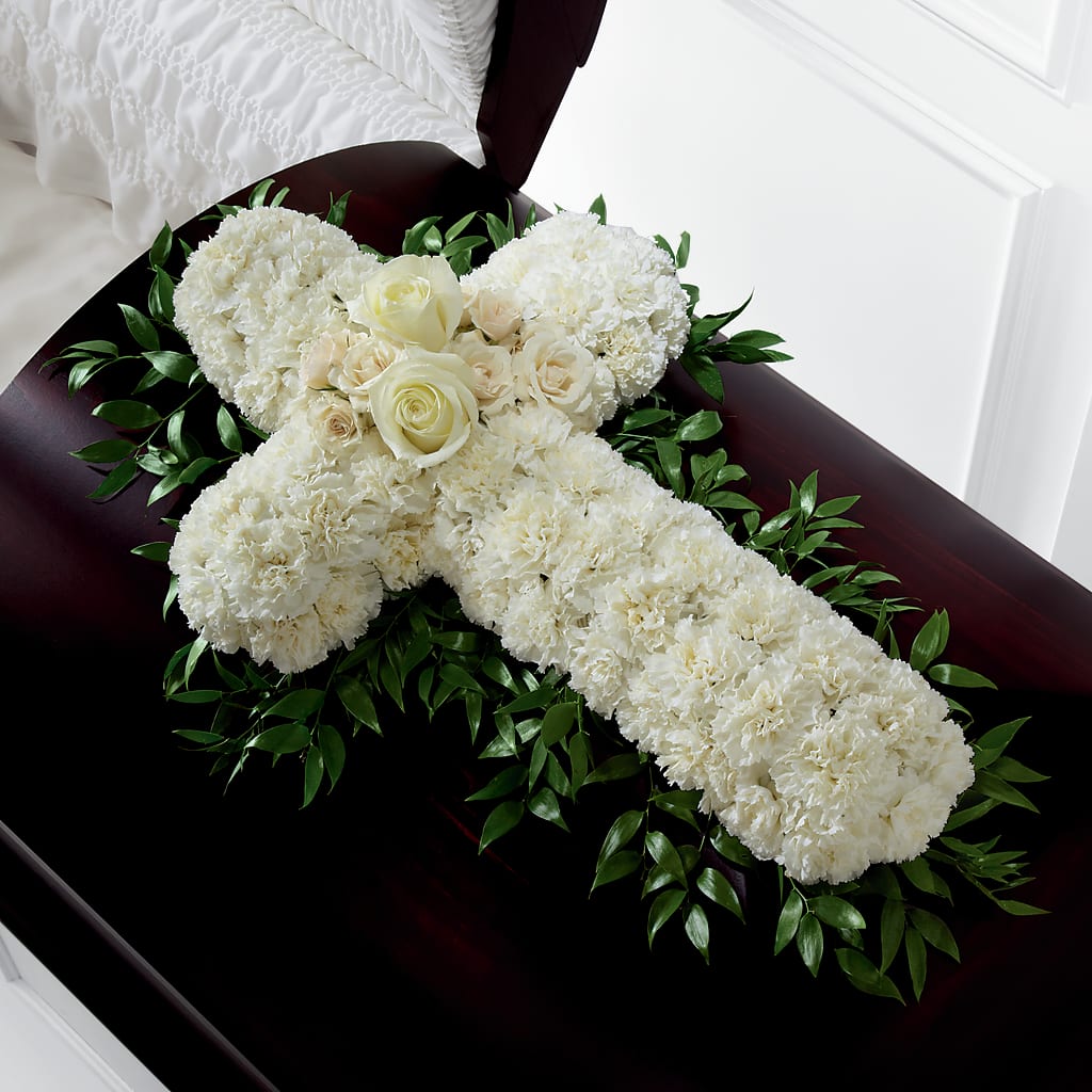 Peaceful Memories Casket Spray (Standard) – SOUTHERN BELLE'S FLORIST, Easley SC