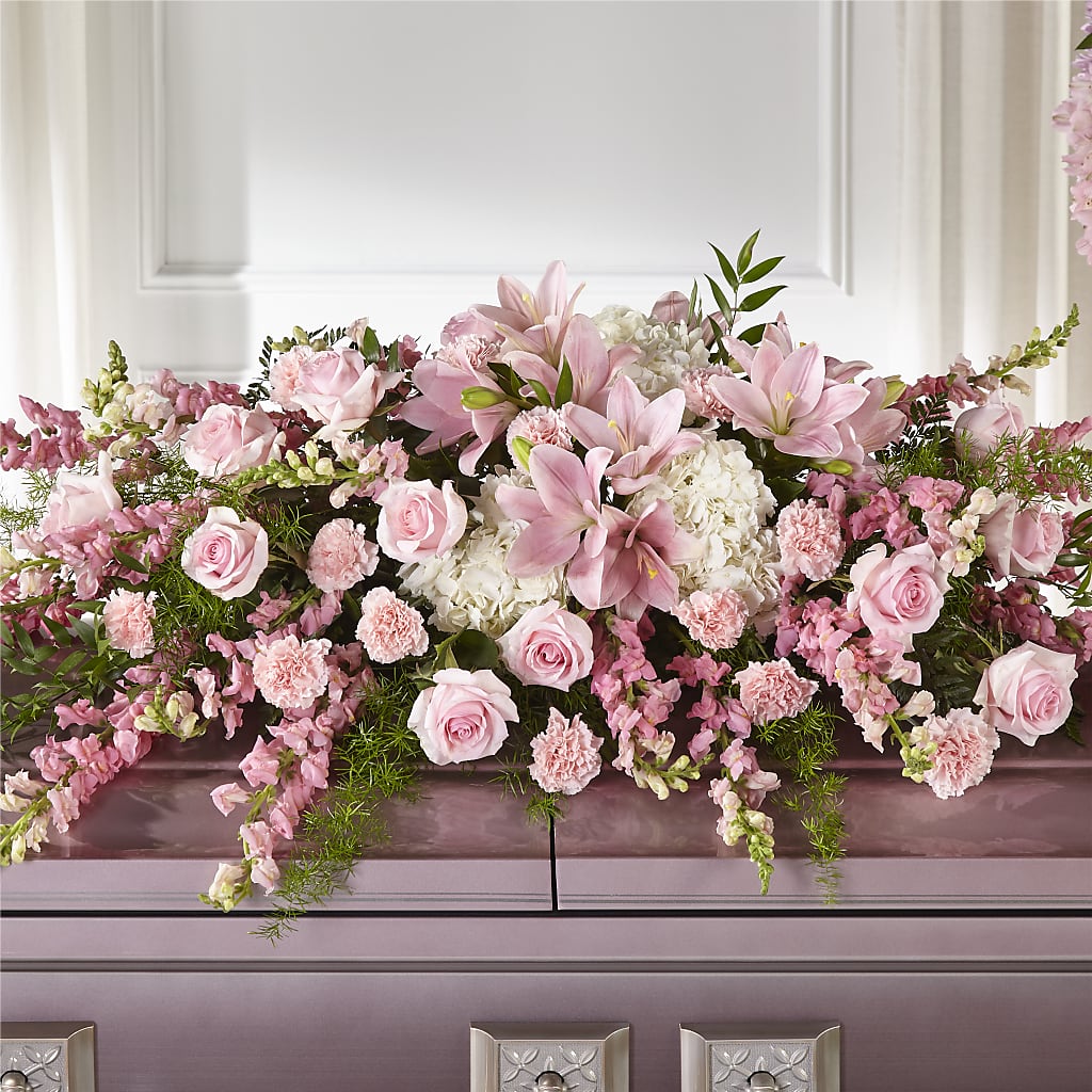 Life & Remembrance Casket Spray – SOUTHERN BELLE'S FLORIST, Easley SC