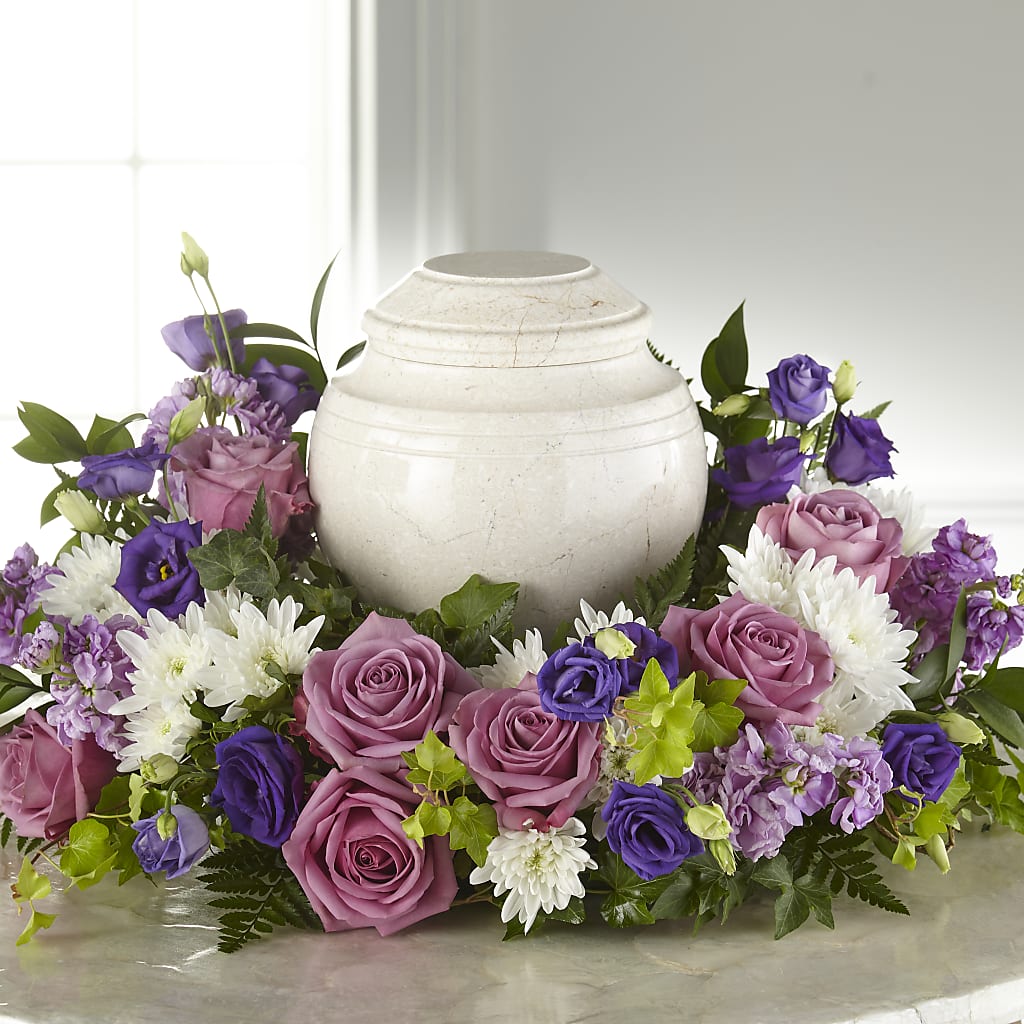 Blooming Sympathy Cremation Adornment – SOUTHERN BELLE'S FLORIST, Easley SC