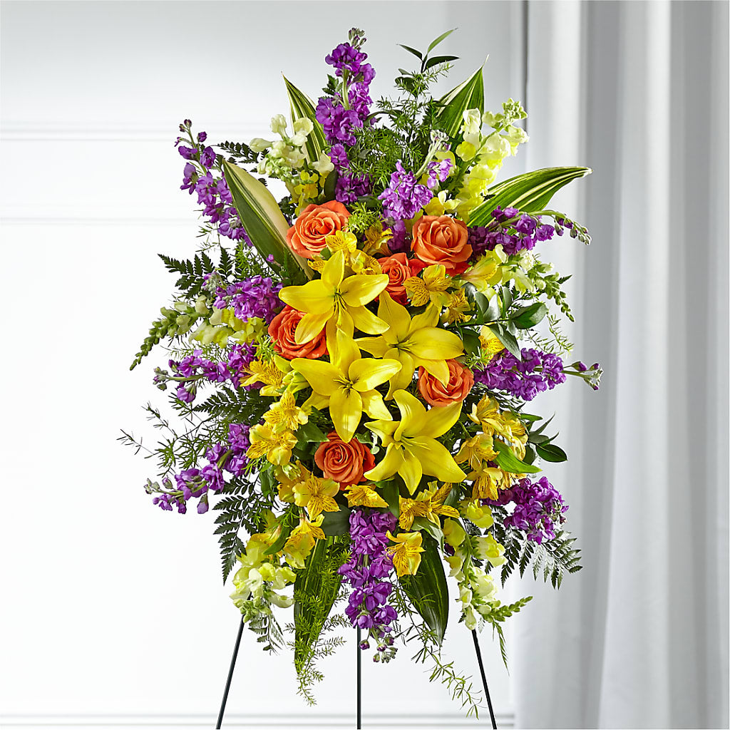 Thoughtful Prayers Standing Spray – SOUTHERN BELLE'S FLORIST, Easley SC