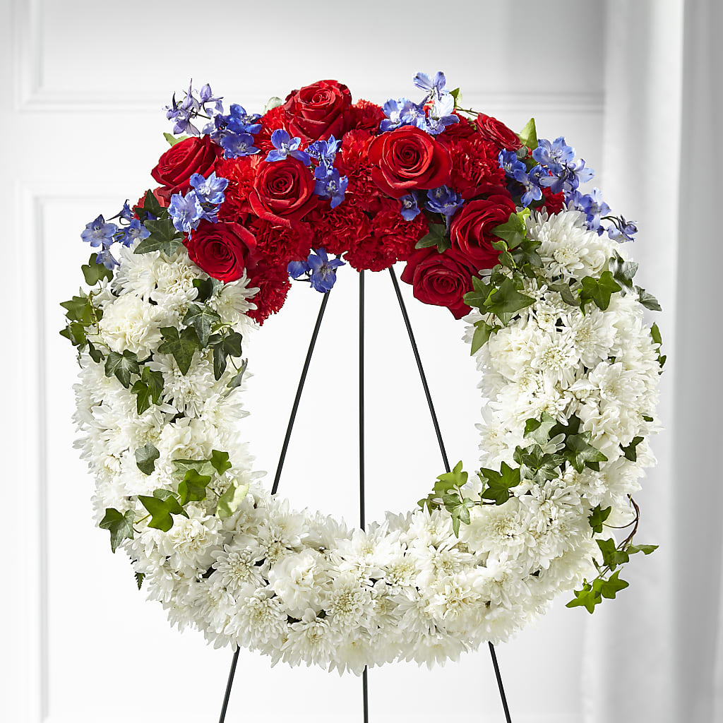 Patriotic Passion Wreath – SOUTHERN BELLE'S FLORIST, Easley SC