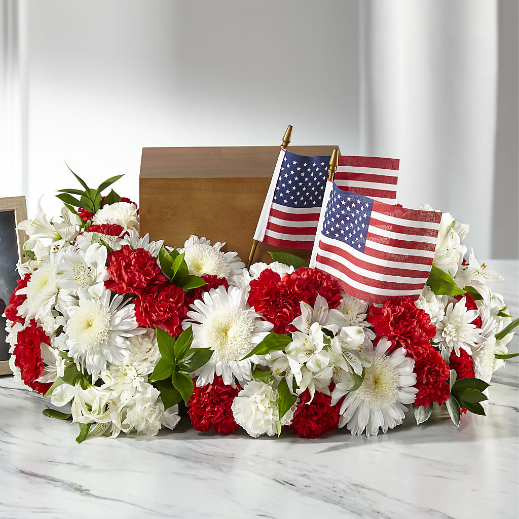 Spirit of Patriotism Cremation Adornment – SOUTHERN BELLE'S FLORIST, Easley SC