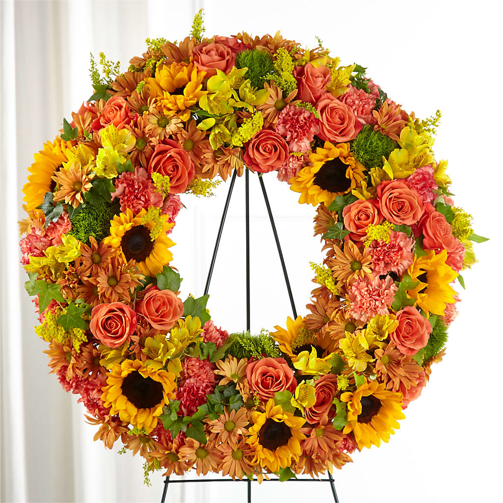 Autumnal Memories Wreath (Standard) – SOUTHERN BELLE'S FLORIST, Easley SC