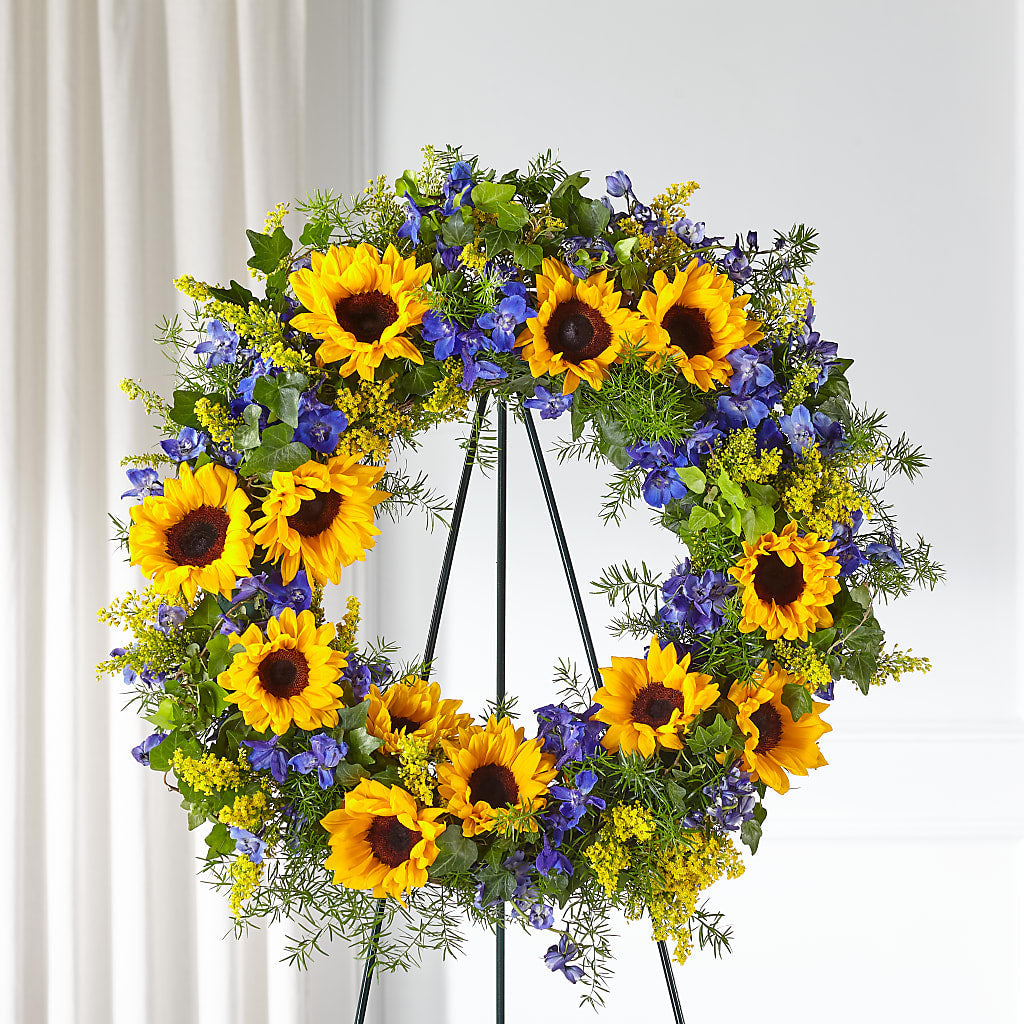 Bright Rays Wreath – SOUTHERN BELLE'S FLORIST, Easley SC