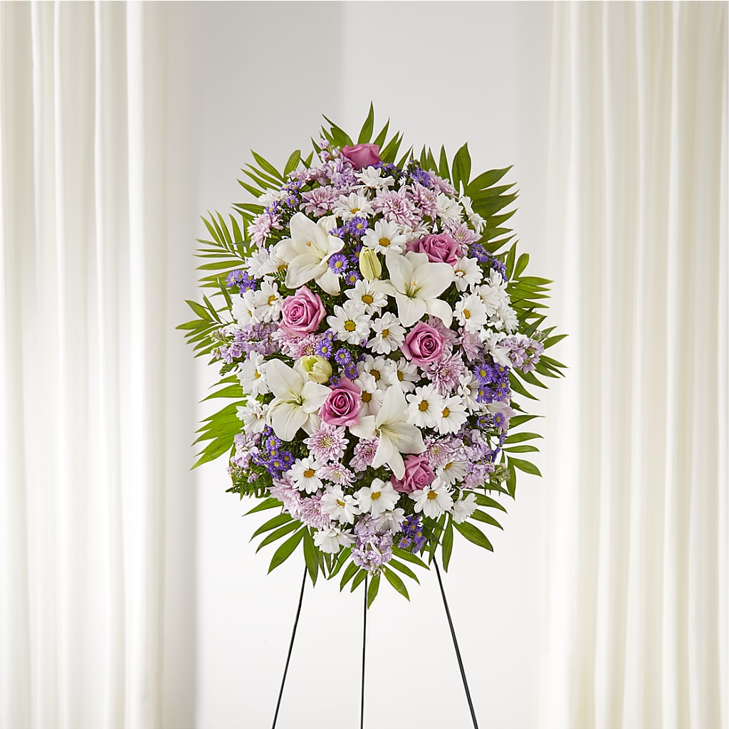 Surrounded by Love Standing Spray – SOUTHERN BELLE'S FLORIST, Easley SC