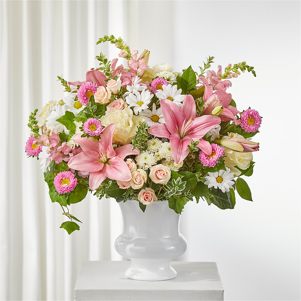 Empathetic Blooms Urn Arrangement – SOUTHERN BELLE'S FLORIST, Easley SC