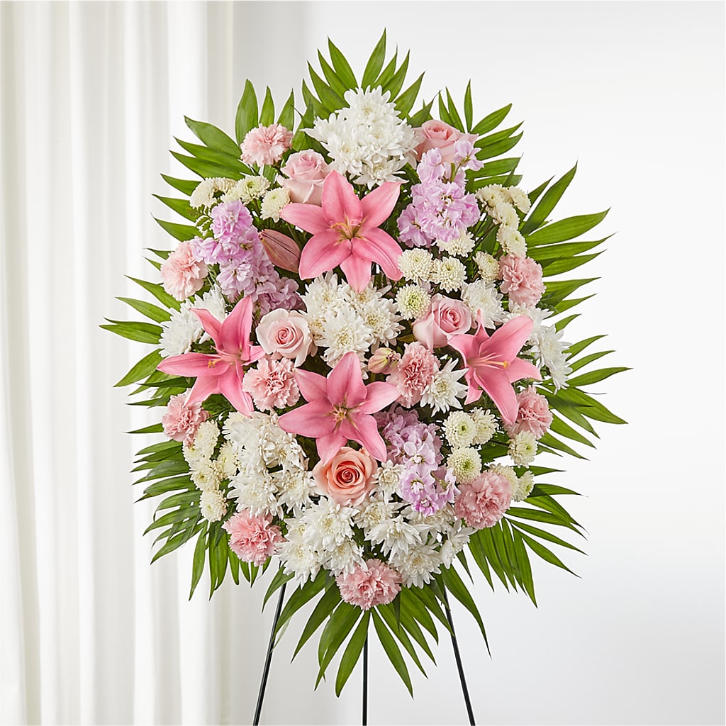 Offering Solace Standing Spray – SOUTHERN BELLE'S FLORIST, Easley SC