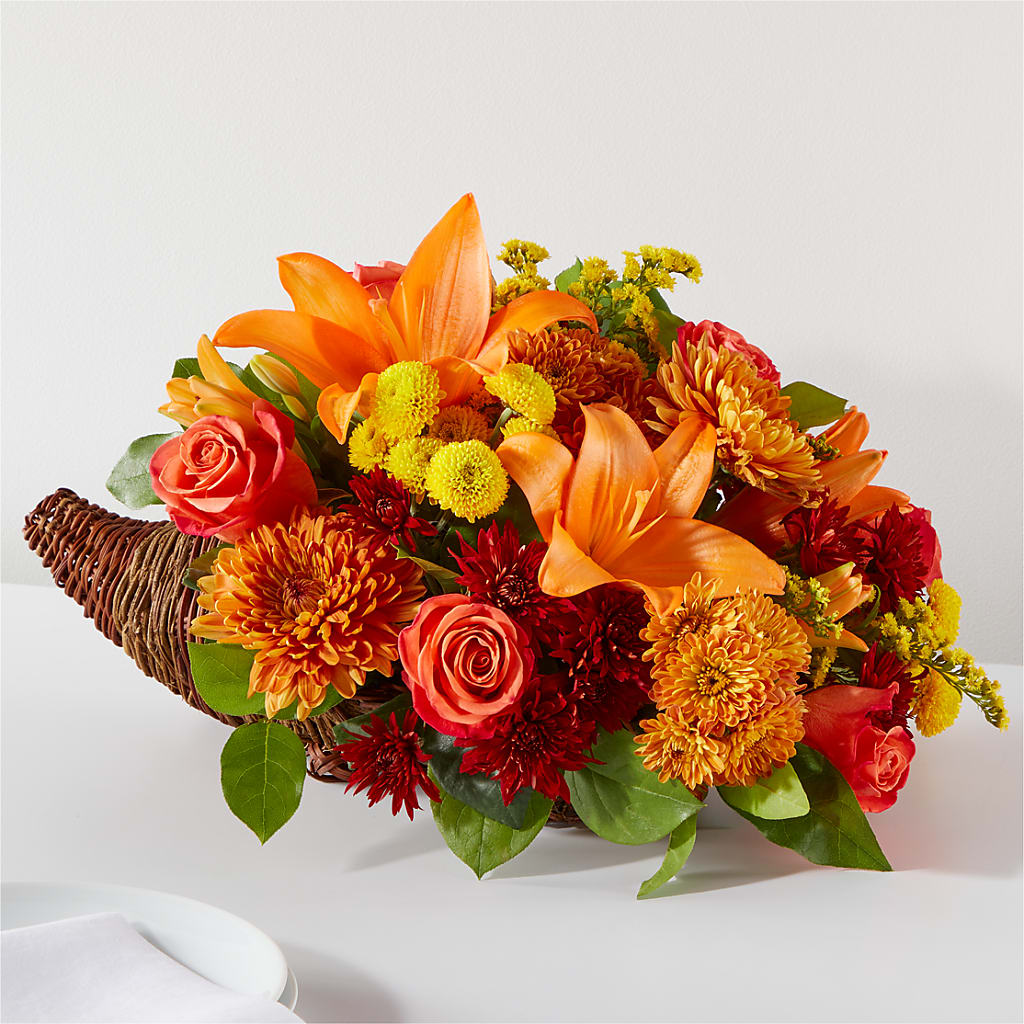 Bouquet of Blessings Cornucopia – SOUTHERN BELLE'S FLORIST, Easley SC