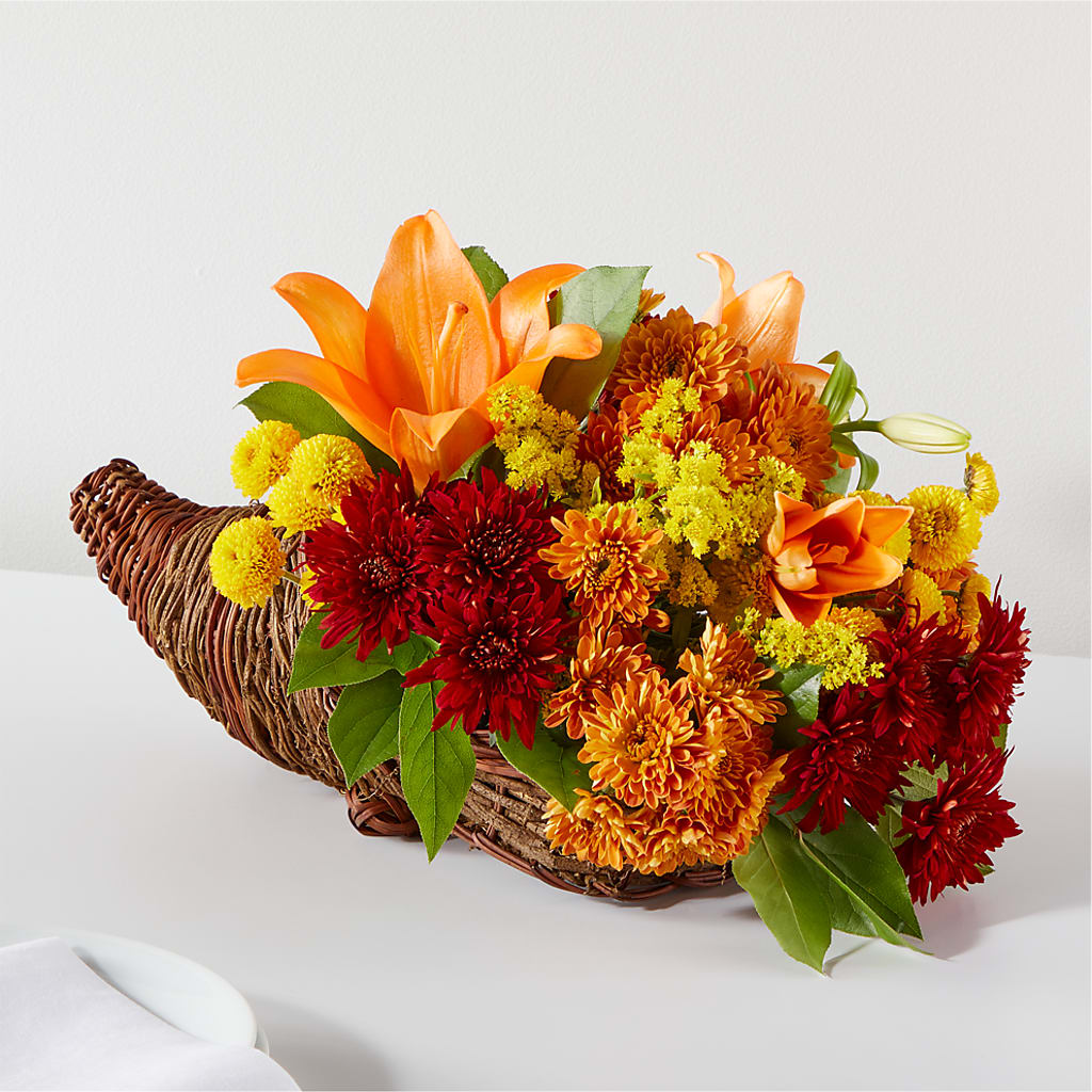 Bouquet of Blessings Cornucopia – SOUTHERN BELLE'S FLORIST, Easley SC
