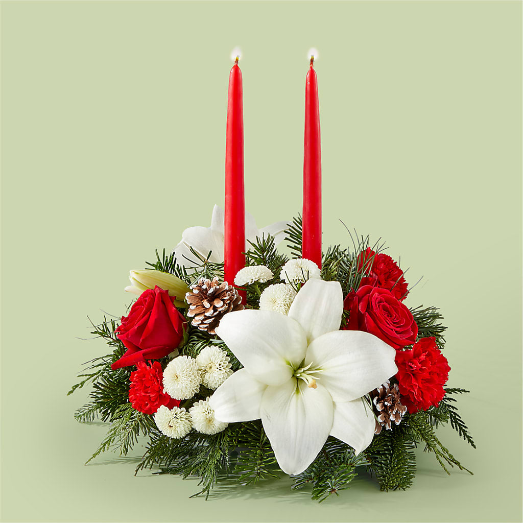 Seasonal Festivities Centerpiece – SOUTHERN BELLE'S FLORIST, Easley SC