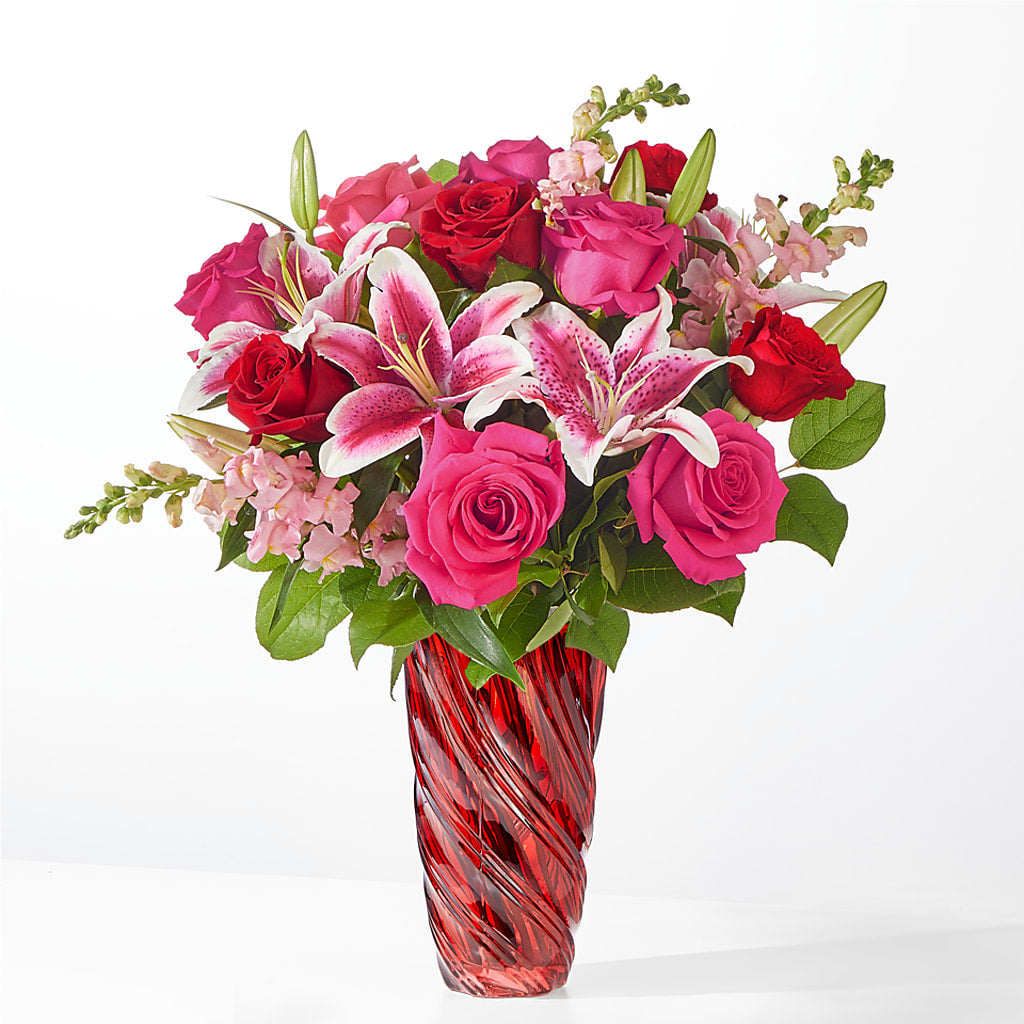 Always You Bouquet with Luxe Swirl Vase – SOUTHERN BELLE'S FLORIST, Easley SC