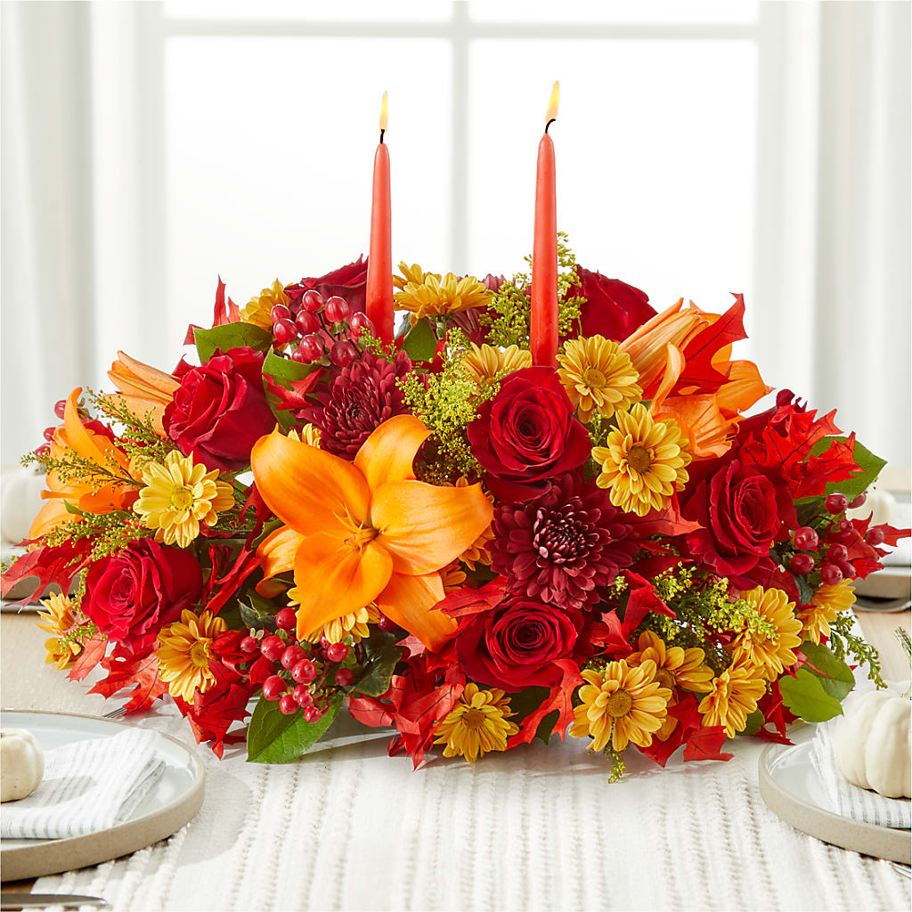 Autumn's Embrace Centerpiece – SOUTHERN BELLE'S FLORIST, Easley SC