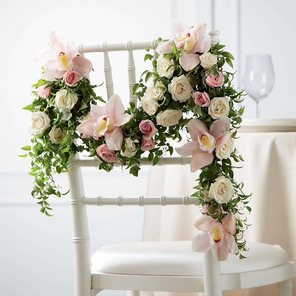 Orchid Rose Chair Décor – SOUTHERN BELLE'S FLORIST, Easley SC