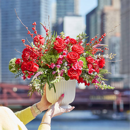 Big Red Bow Bouquet – SOUTHERN BELLE'S FLORIST, Easley SC