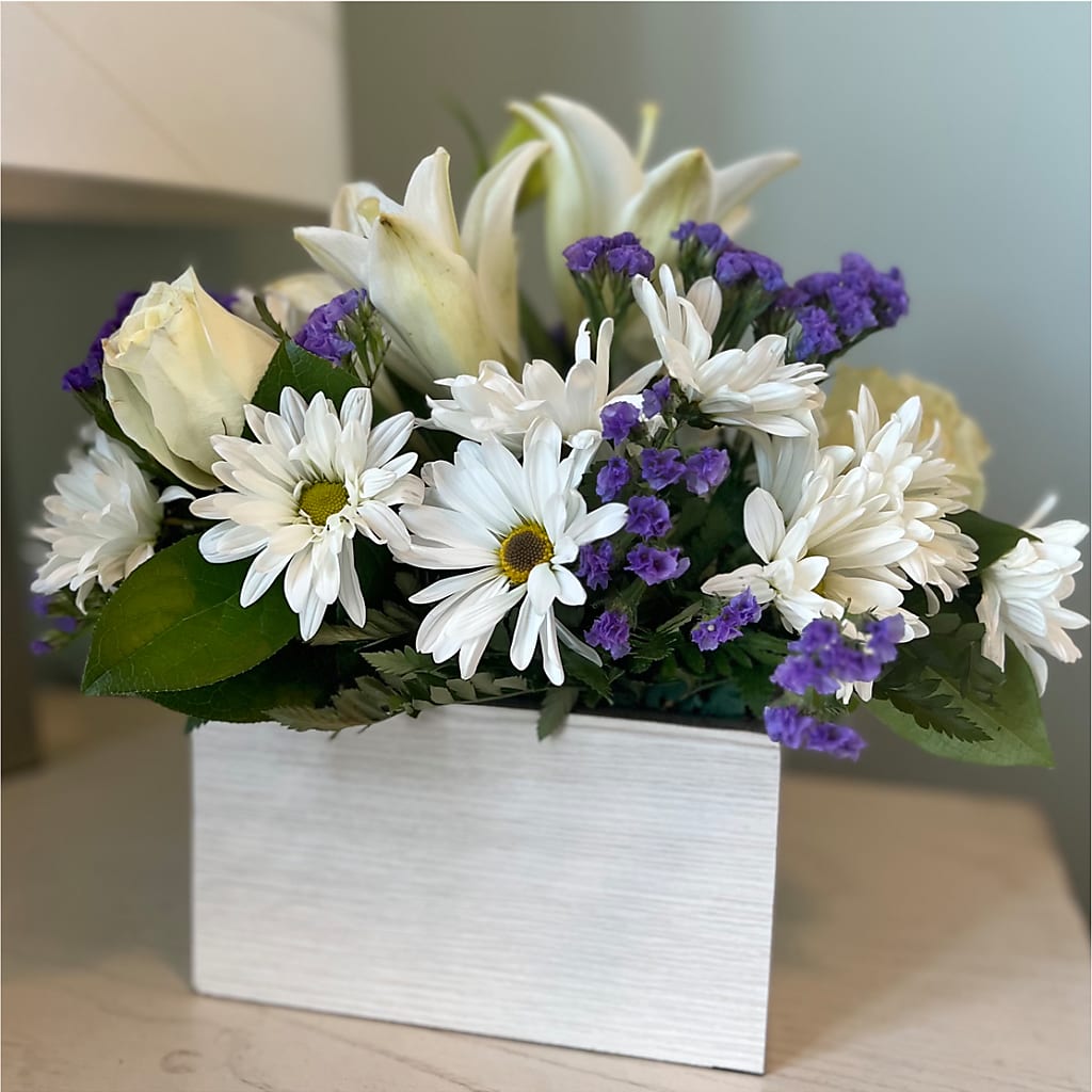 Beyond Blue Box Bouquet – SOUTHERN BELLE'S FLORIST, Easley SC