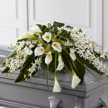 Angel Wings Casket Spray – SOUTHERN BELLE'S FLORIST, Easley SC