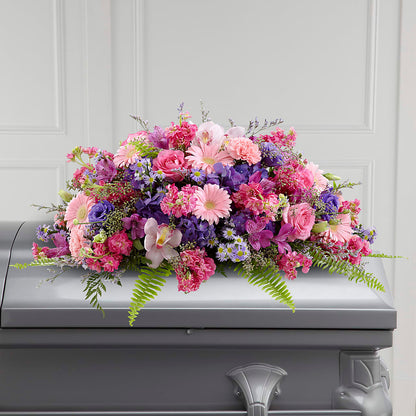 Glorious Garden Casket Spray – SOUTHERN BELLE'S FLORIST, Easley SC