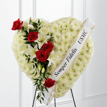 Heartfelt Hero Standing Heart – SOUTHERN BELLE'S FLORIST, Easley SC