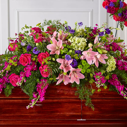 Radiant Tribute Casket Spray – SOUTHERN BELLE'S FLORIST, Easley SC