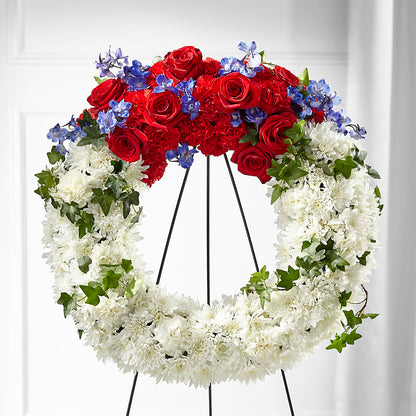 Patriotic Passion Wreath – SOUTHERN BELLE'S FLORIST, Easley SC