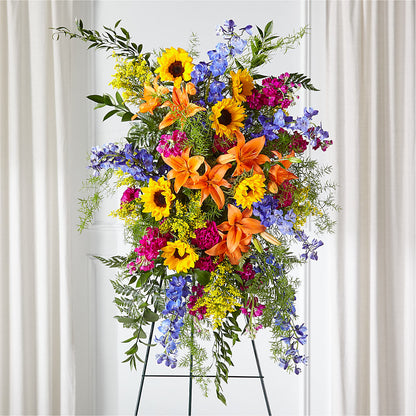 Sunlit Memories Standing Spray (Standard) – SOUTHERN BELLE'S FLORIST, Easley SC