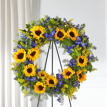 Bright Rays Wreath – SOUTHERN BELLE'S FLORIST, Easley SC