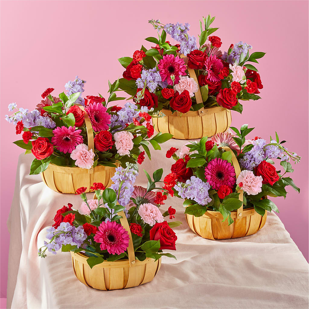 Pink Picnic Basket – SOUTHERN BELLE'S FLORIST, Easley SC
