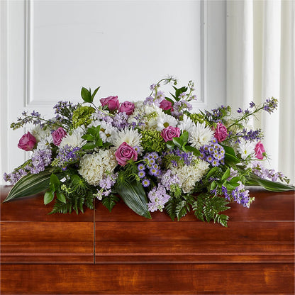 Meadows of Serenity Casket Spray – SOUTHERN BELLE'S FLORIST, Easley SC