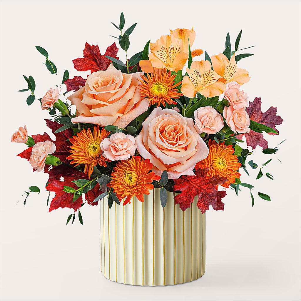 Spiced Latte Bouquet with Ivory Vase – SOUTHERN BELLE'S FLORIST, Easley SC