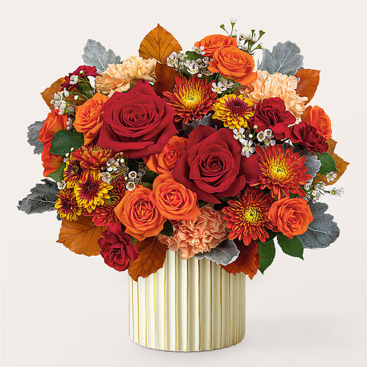 Merlot Bouquet with Ivory Vase – SOUTHERN BELLE'S FLORIST, Easley SC
