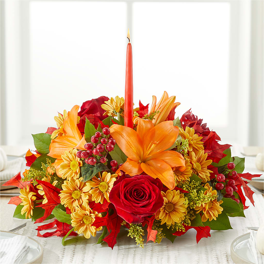 Autumn's Embrace Centerpiece – SOUTHERN BELLE'S FLORIST, Easley SC